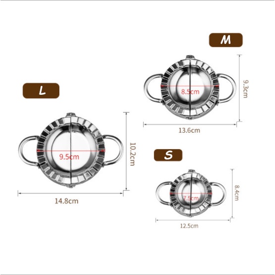 Dumpling Mold Cetakan Pangsit Pastel Coipan Swikiaw Stainless