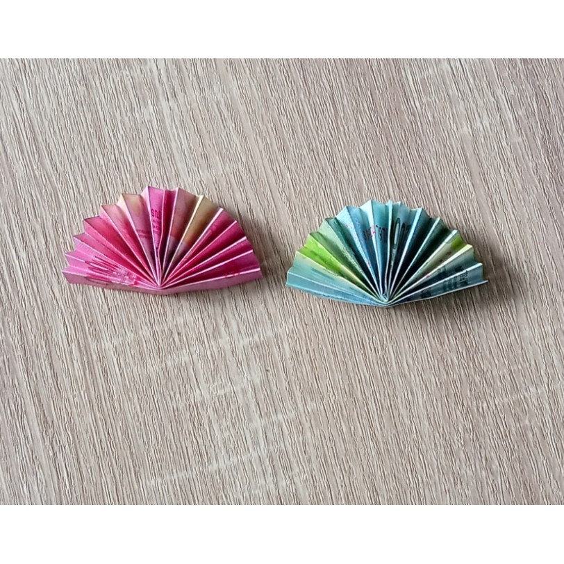 Origami Kipas Mini Uang Kertas Bahan Mahar