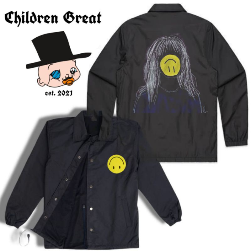 Coach jaket PARAMORE jacket BAND vintage windbreakers parasut waterproof taslan polos hitam windbrea