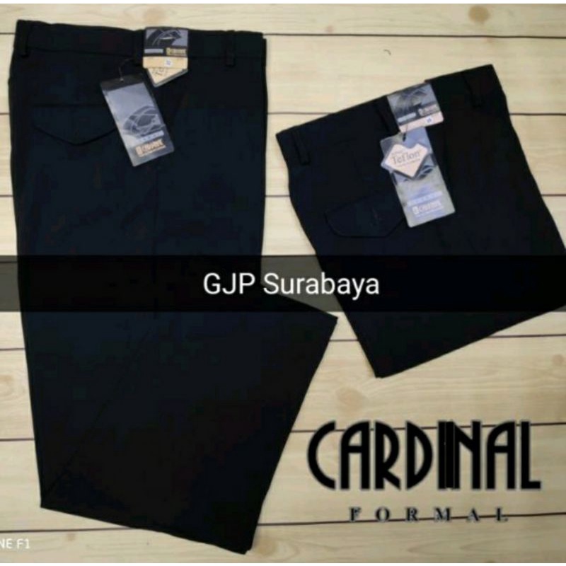 celana kerja pria hitam formal kantor size 27 - 44