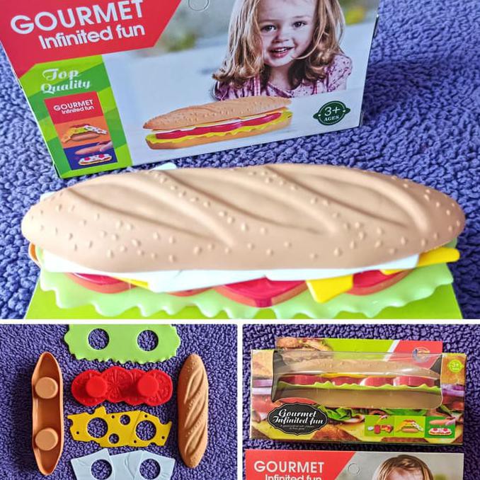 SANDWICH JUNK FOOD SUSUN KUALITAS PREMIUM - MAINAN EDUKASI ANAK