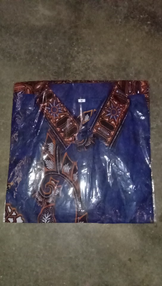 Nailo Batik Hrb026 Kenongo Kemeja Tosca Pendek Pekalongan Padi M L Xl Sogan Tulis Halus Kemeja Batik