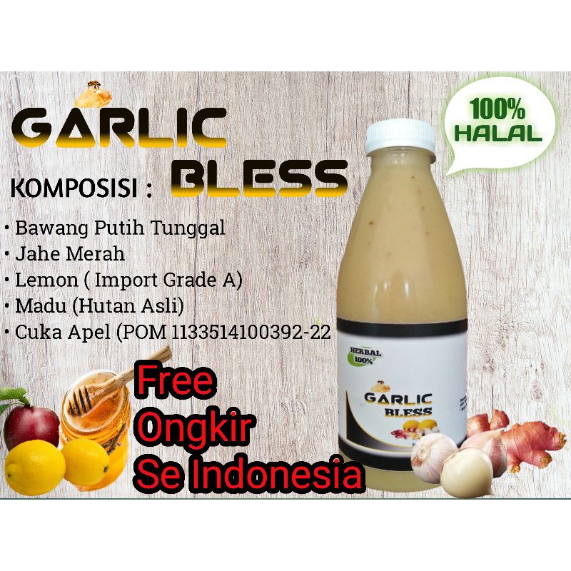 

minuman tradisional jus bawang putih madu jahe merah lemon cuka apel -Garlic Bless 350ml
