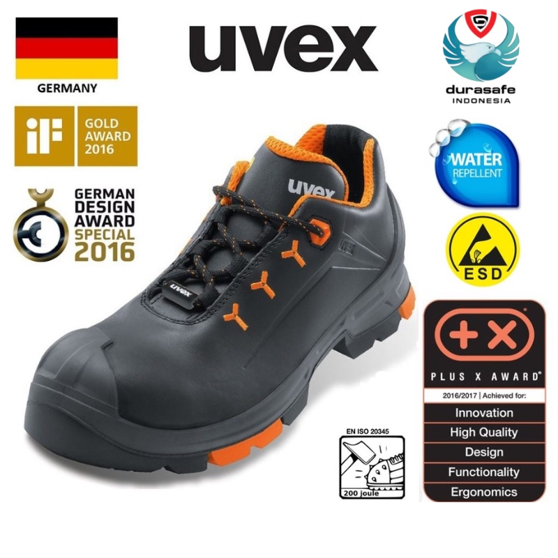 Sepatu Safety Uvex 6502 2 Lightweight  - Size 46 Original