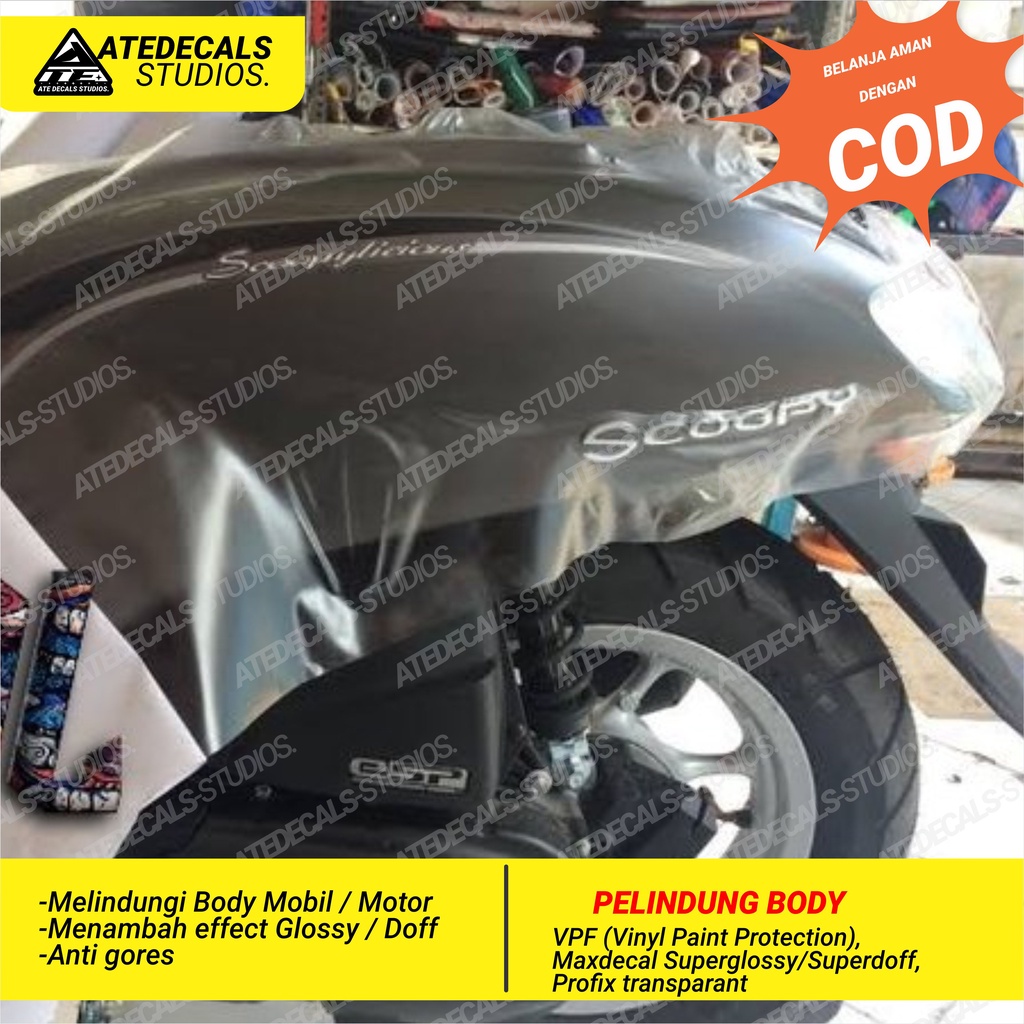 skotlate Bening Pelindung Body Motor dan  mobil, VPF MAXDECAL, Sticker Transparant, Skotlate transpa