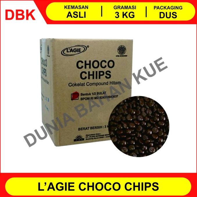 

CHOCO CHIPS COKLAT LAGIE 1/2 BULAT 3 KG ---NEW---