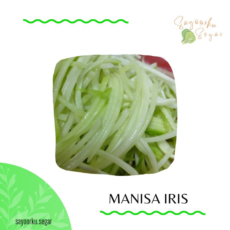 

KIRIM BESOK Manisa iris / manisa slice / labu siam potong korek