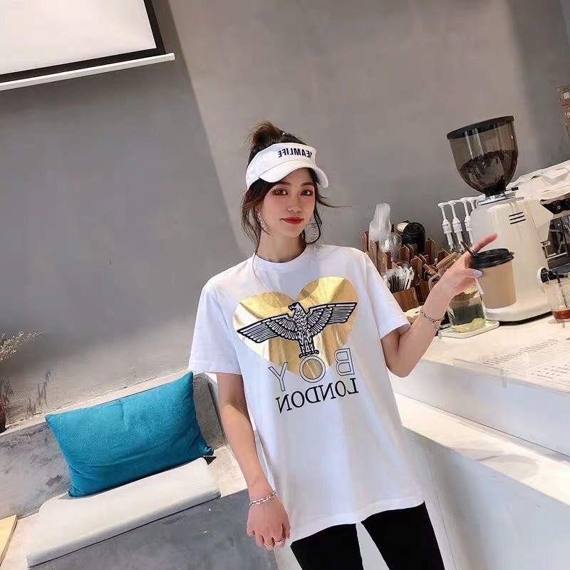 BOY63 KAOS BOY LONDON PRIA WANITA ASIA EROPA LOVE GOLD WINGS