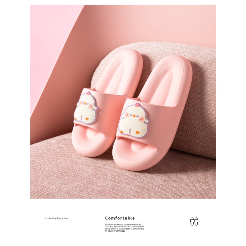 ❀ Chingu ❀ SA010 Sandal Import Motif Bear Cute Wanita Sendal Empuk Eva Limitless Sandal Rumah Santai