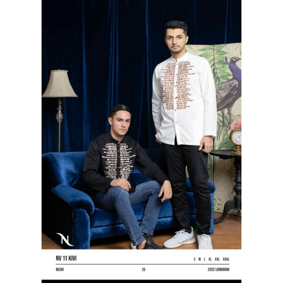 JUMBO Baju Koko Nizar Bordir NV 11 Kivi REGULER