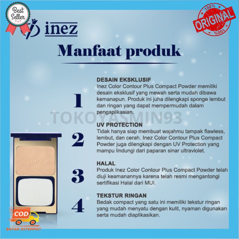 Inez Color Contour Plus Compact Powder (New case) Murah