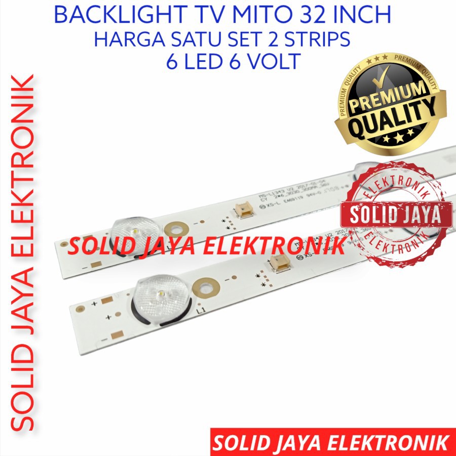 BACKLIGHT TV LED MITO 32 INC 3218 3255 LAMPU BL 6K 6V 32INC 32INCH 32IN 6LED 6 KANCING 6L LED 6 VOLT 32 INCH IN