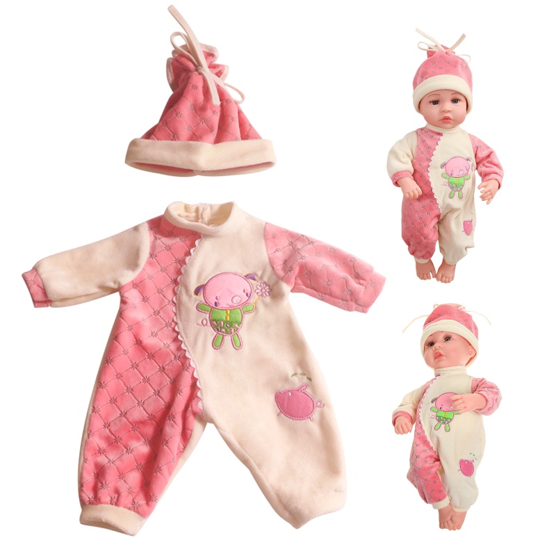 Mary Reborn Baby for Doll Boy Baju Anak Laki-Laki Untuk 47cm Newborn Baby for Doll Plush Hat Bodysu