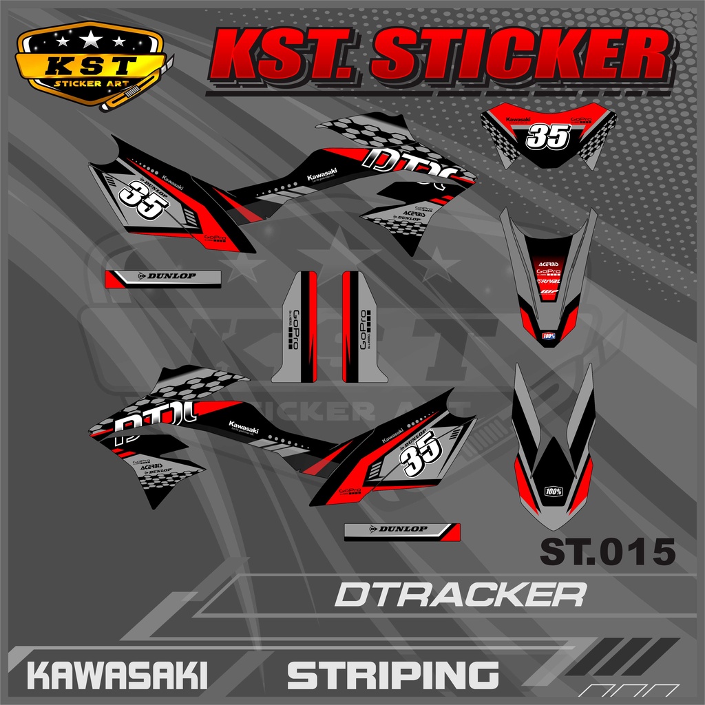 Striping Kawasaki Dtracker - Sticker Striping Kawasaki Dtracker. ST 015