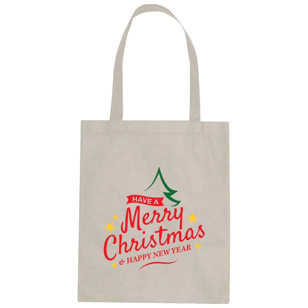 TAS TENTENG TOTE BAG BLACU / SOUVENIR NATAL / Sablon Kilap
