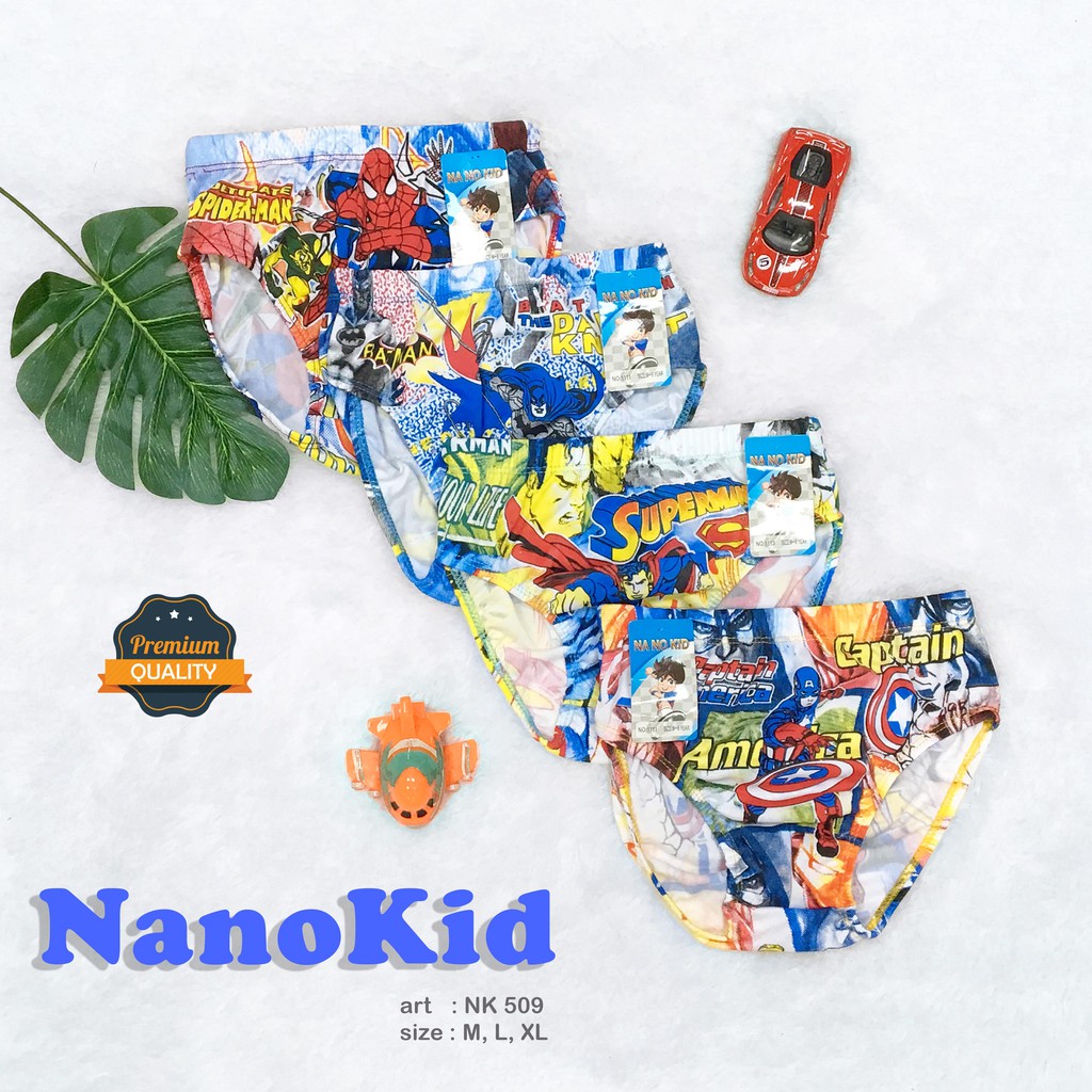 NANOKID | Celana Dalam Anak Cowok KARAKTER / Sablon / art NKK 509