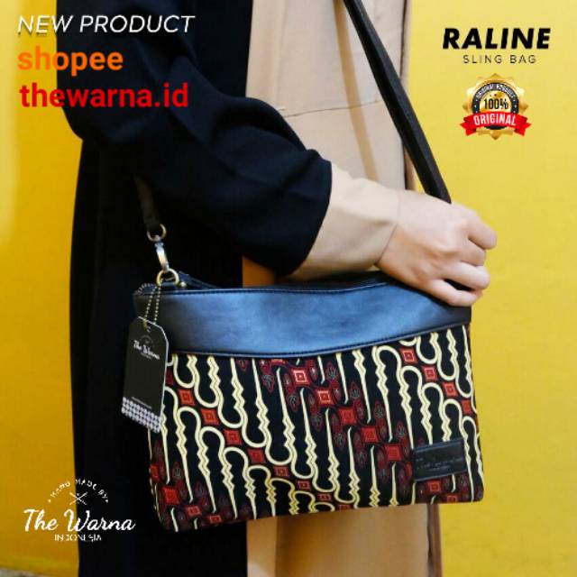 Raline Clutch The Warna / Tas Wanita Etnik Motif Batik / Sling Bag