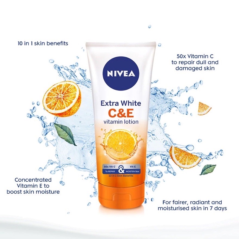 Nivea Extra white Vitamin Lotion 320ml - Nivea Extra Bright Ori Thailand
