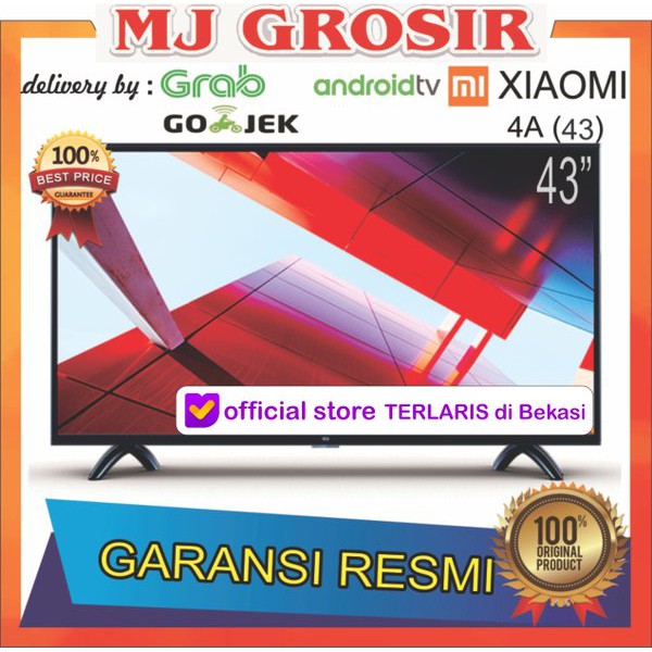 Miliki PROMO LED TV XIAOMI 43 ANDROID TV 4A 43 INCH USB MOVIE HDMI SMART TV Berkualitas