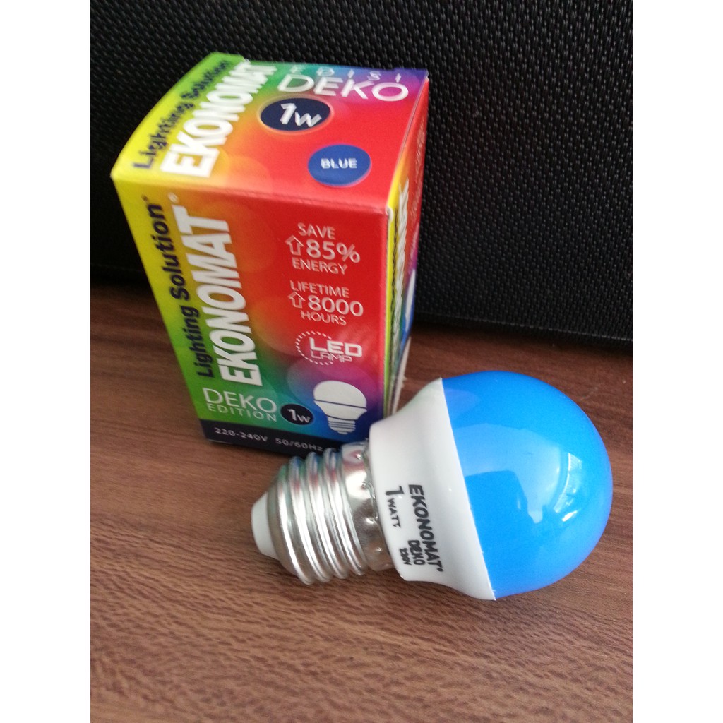 Lampu LED WARNA BIRU 1W Ekonomat hemat energi