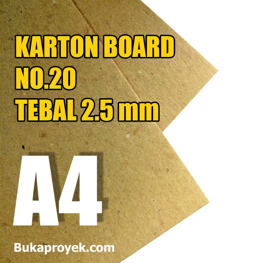

5 Lembar Karton Board 2.5 mm No.20 - A4