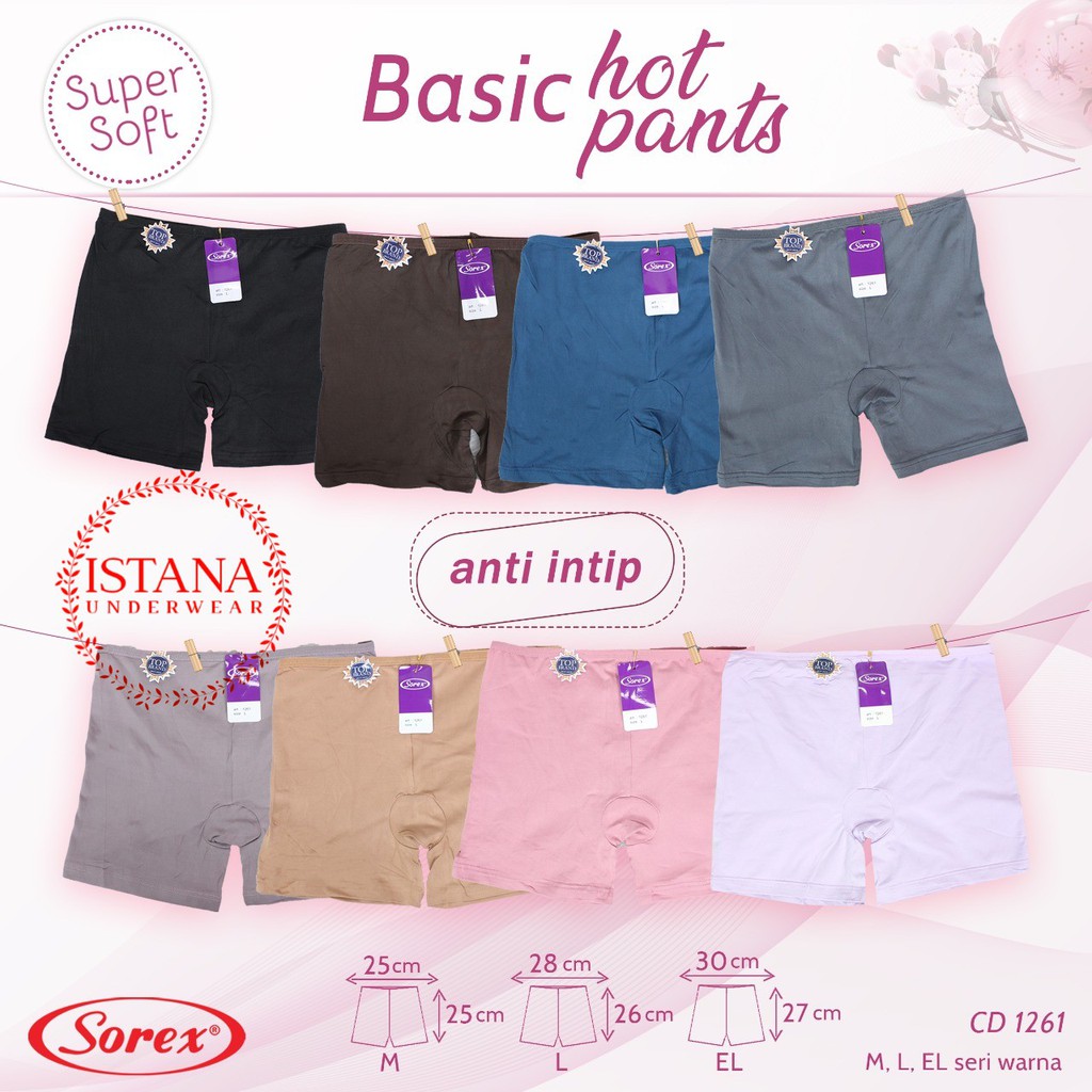 istana underwear Celana shot SOREX hot pants wanita anti nyeplak celana dalam segi empat lembut