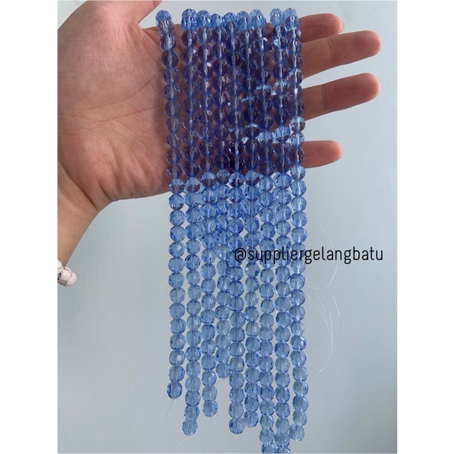 kristal bola dunia cutting 8mm BIRU UNGU ceko bulat blue purple quartz