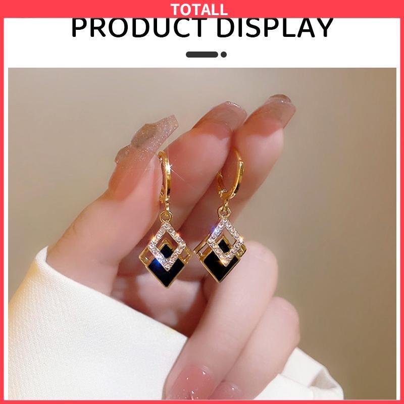 COD Rhombus bentuk minyak Drop anting-anting modis anting-anting High-end-Totall