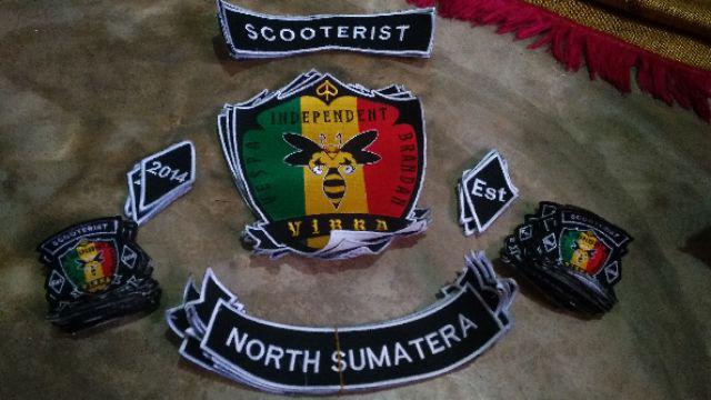 Logo Bordir Komputer Ukuran Kecil 9 - 10 Cm Costum Suka Suka Free Desain [ Minimal Order 50 Pcs ].