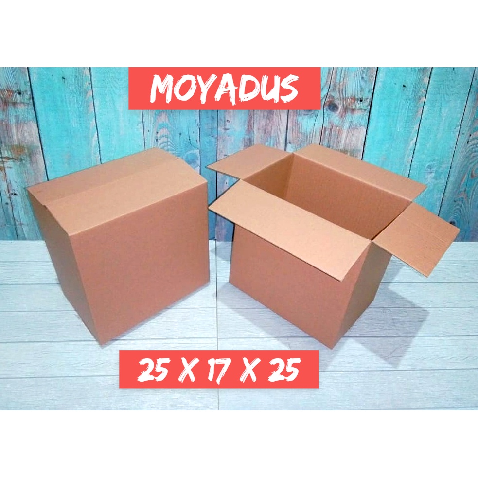 

kardus/karton/box/uk. 25X17X25 singelwall polos