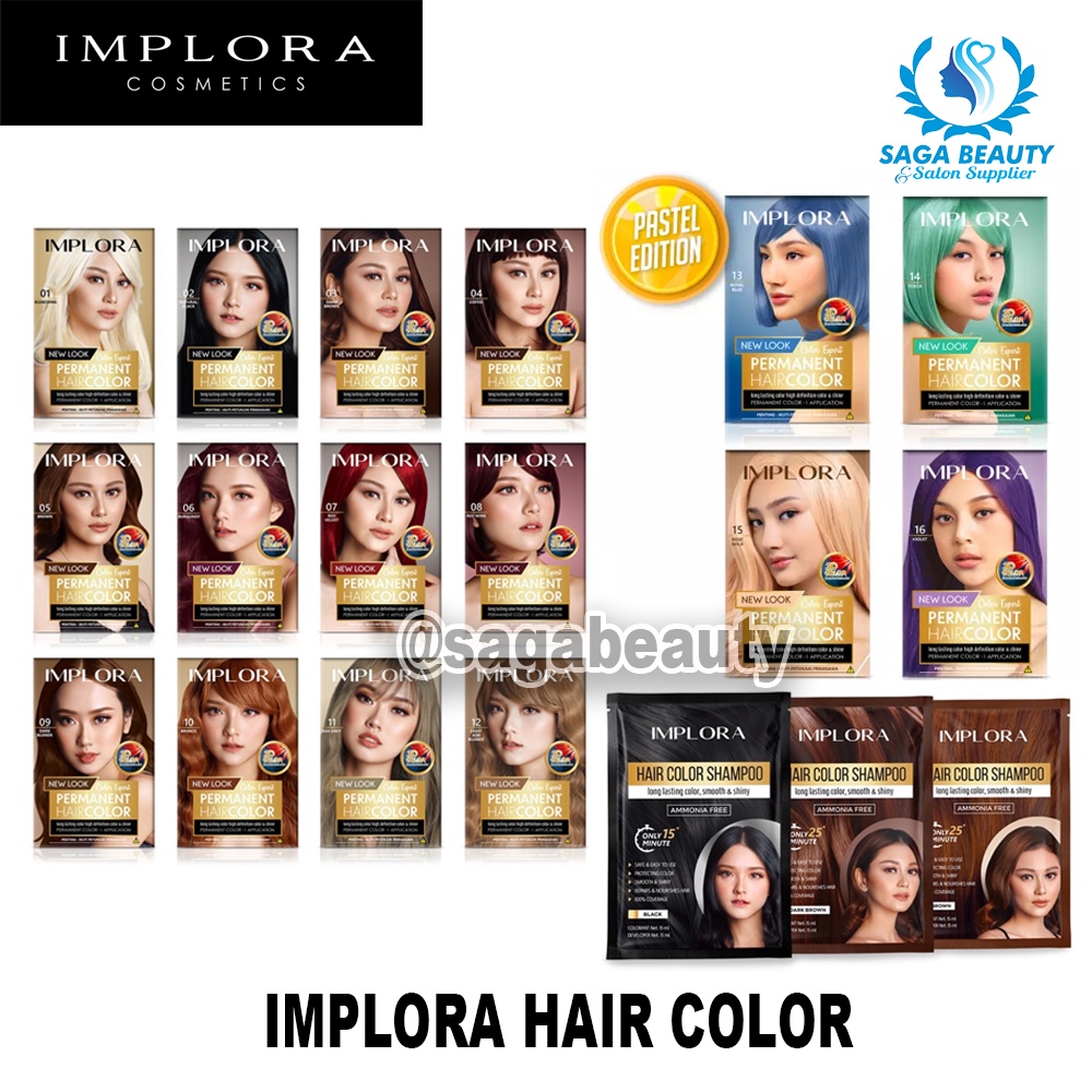 IMPLORA HAIR COLOR/ IMPLORA NEW PERMANENT HAIR COLOR - PASTEL EDITION/IMPLORA HAIR COLOR SHAMPOO