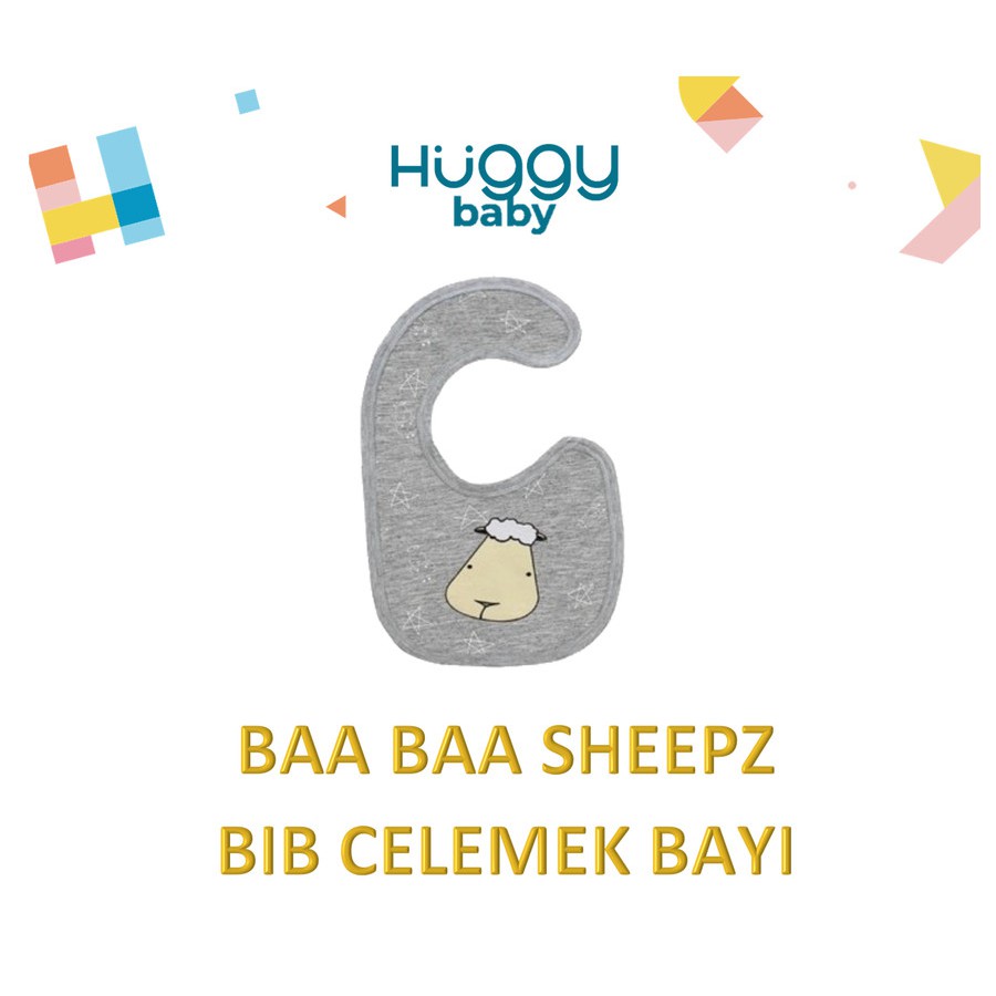 Baa Baa Sheepz Bib Celemek Bayi Small Star Sheepz Grey