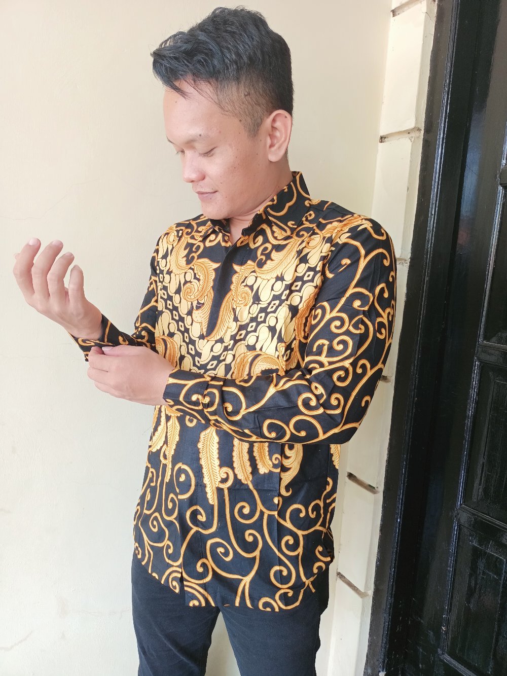 New Arrival Distro Batik Pria Sogan Hrb026 Batikaf Notoarto Batik Ipnu-ippnu Hem Pria