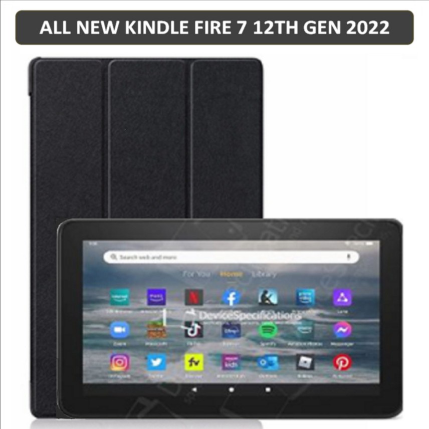 Amazon All New Kindle Fire 7 inch 2022 12 Generation Flip Case Cover