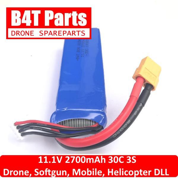 Baterai 11.1v 2700 mAh 3S 30C Drone - RC - Mobile Lipo Battery