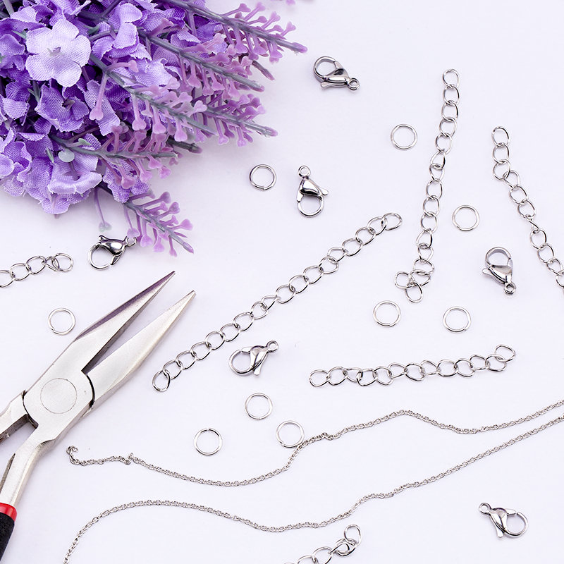 50 Pcs Stainless Steel Kalung Rantai Ekstensi Twist Extender Yang Dapat Dilepas Ekstensi Ekor Rantai Untuk Kalung Gelang Membuat DIY