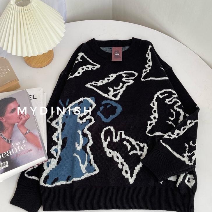 Dino Oversize Sweater Rajut  [KODE50]