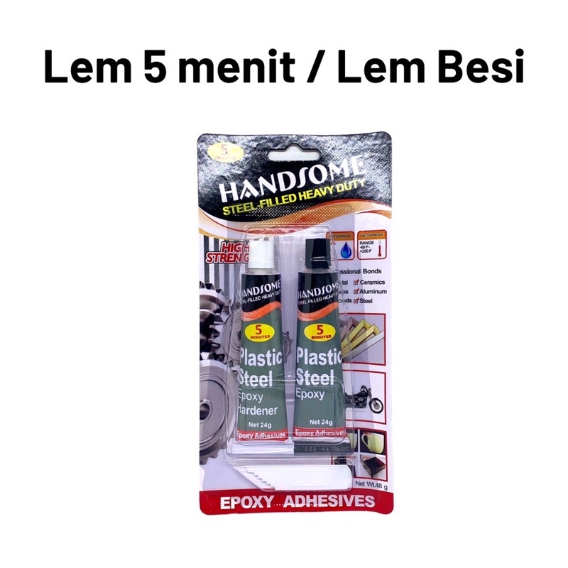 

Lem 5 menit / Lem Handsome / Lem besi per pcs⬇️