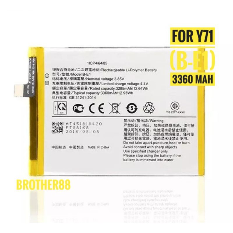 BATTERY BATERAI BATRE VIVO Y71 / B-E1 ORIGINAL