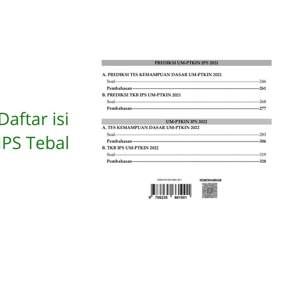 Barang Pilihan.. Buku UMPTKIN (IPS/IPA) tahun 2022 Latihan Soal UMPTKIN Pembahasan + Bonus Video Mat