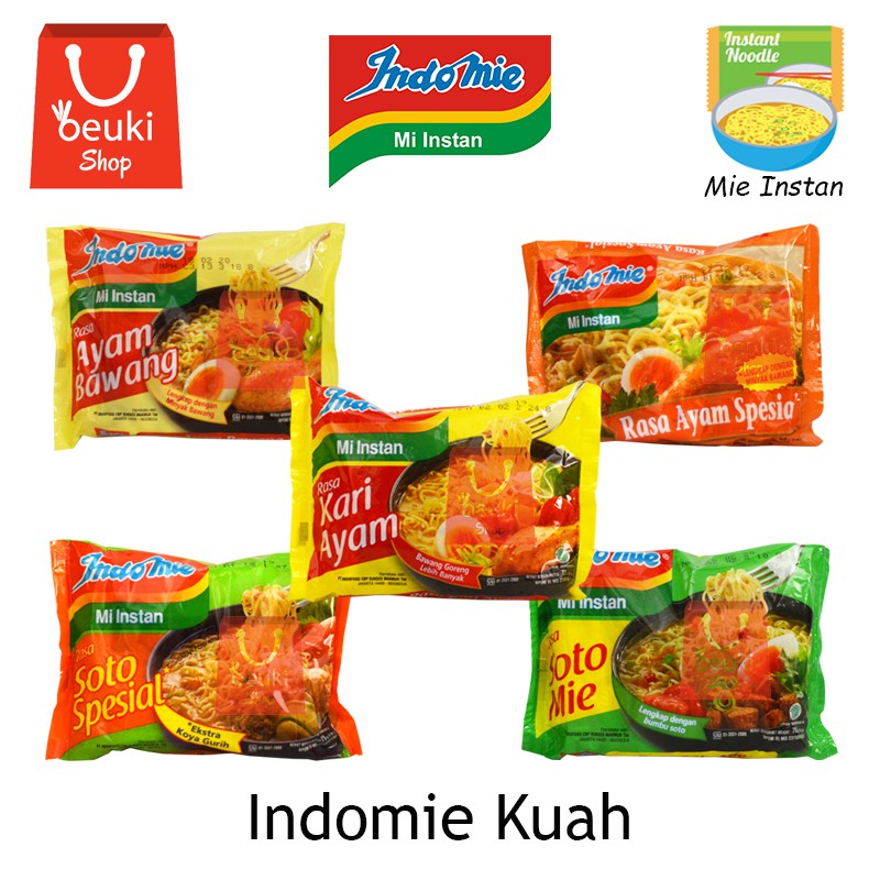 

Indomie Kuah Mie Instan Kuah Aneka Rasa Soto Ayam Kari - 70gr