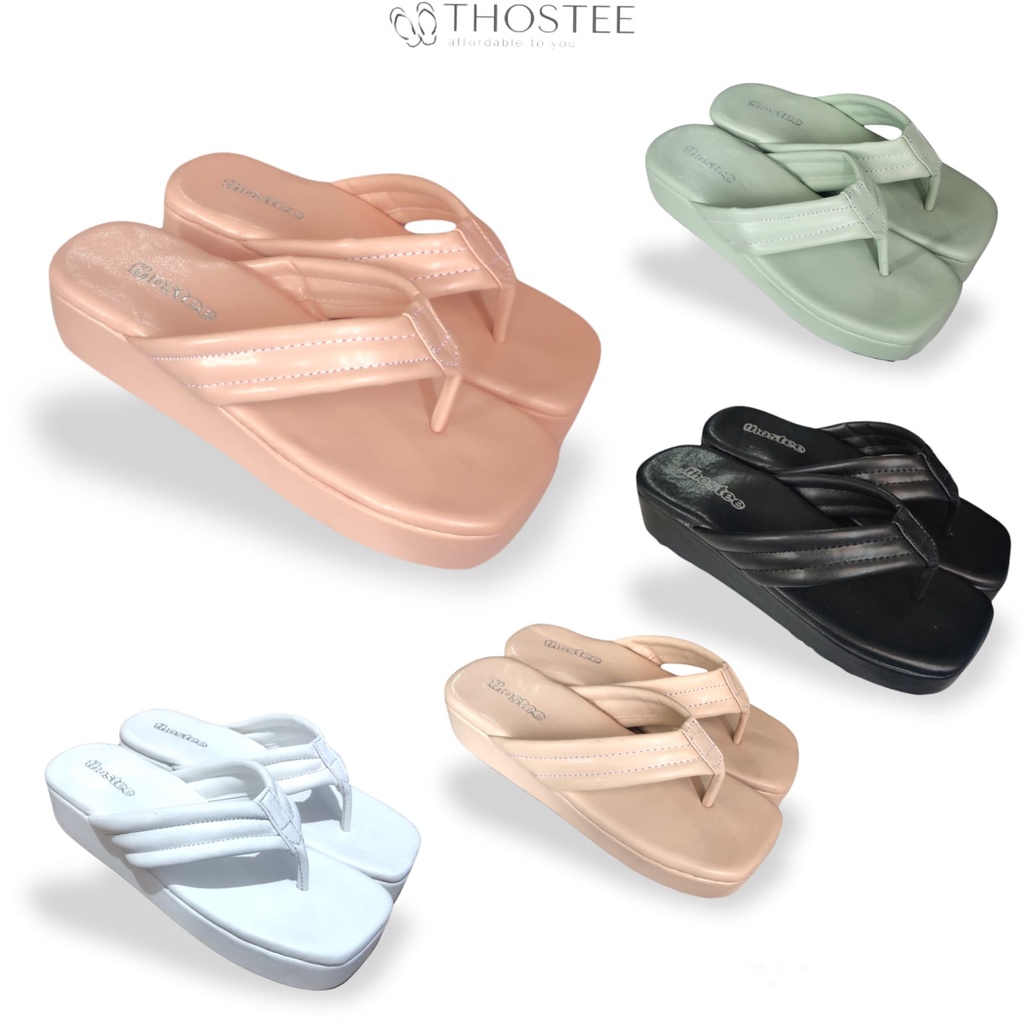 Sandal Platform Wedges Wanita Thostee Puffy Yoona pusatmode1234