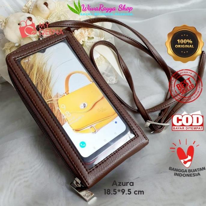 Tas Dompet Wanita Azura Original My Qeena HP dan Uang Selempang