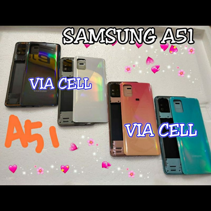 Casing Kesing Housing Fullset Samsung A51 A51F 2020 Original Backdoor Tutup Belakang Baterai + Frame