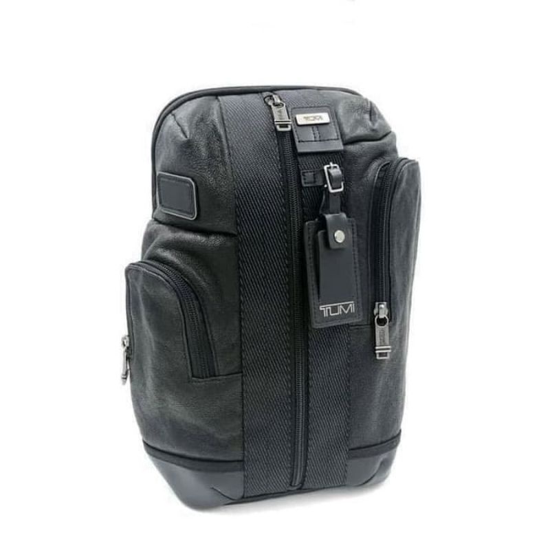 Tumi Higgins Sling Bag Leather Black