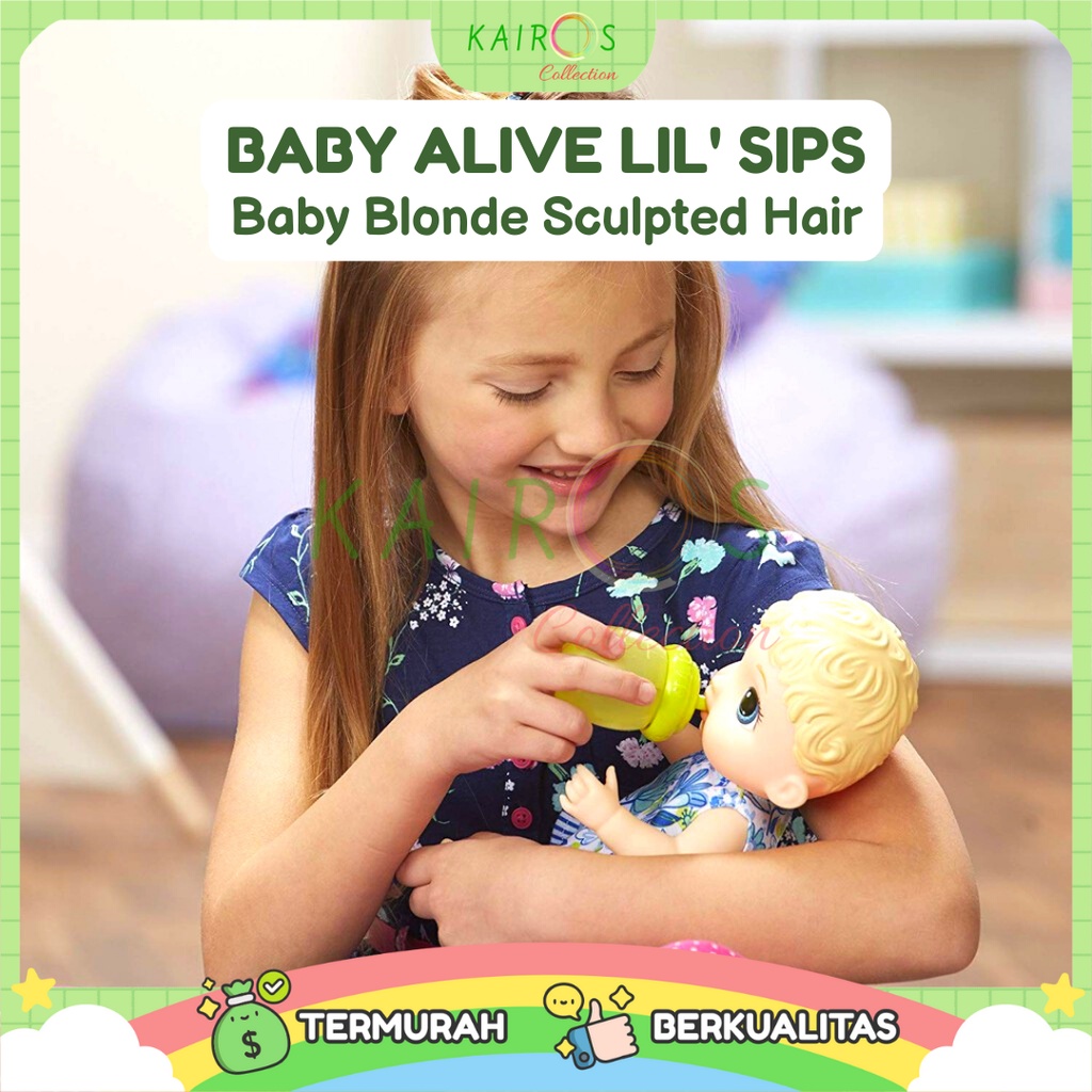 Baby Alive Lil' Sips Baby Blonde Sculpted Hair