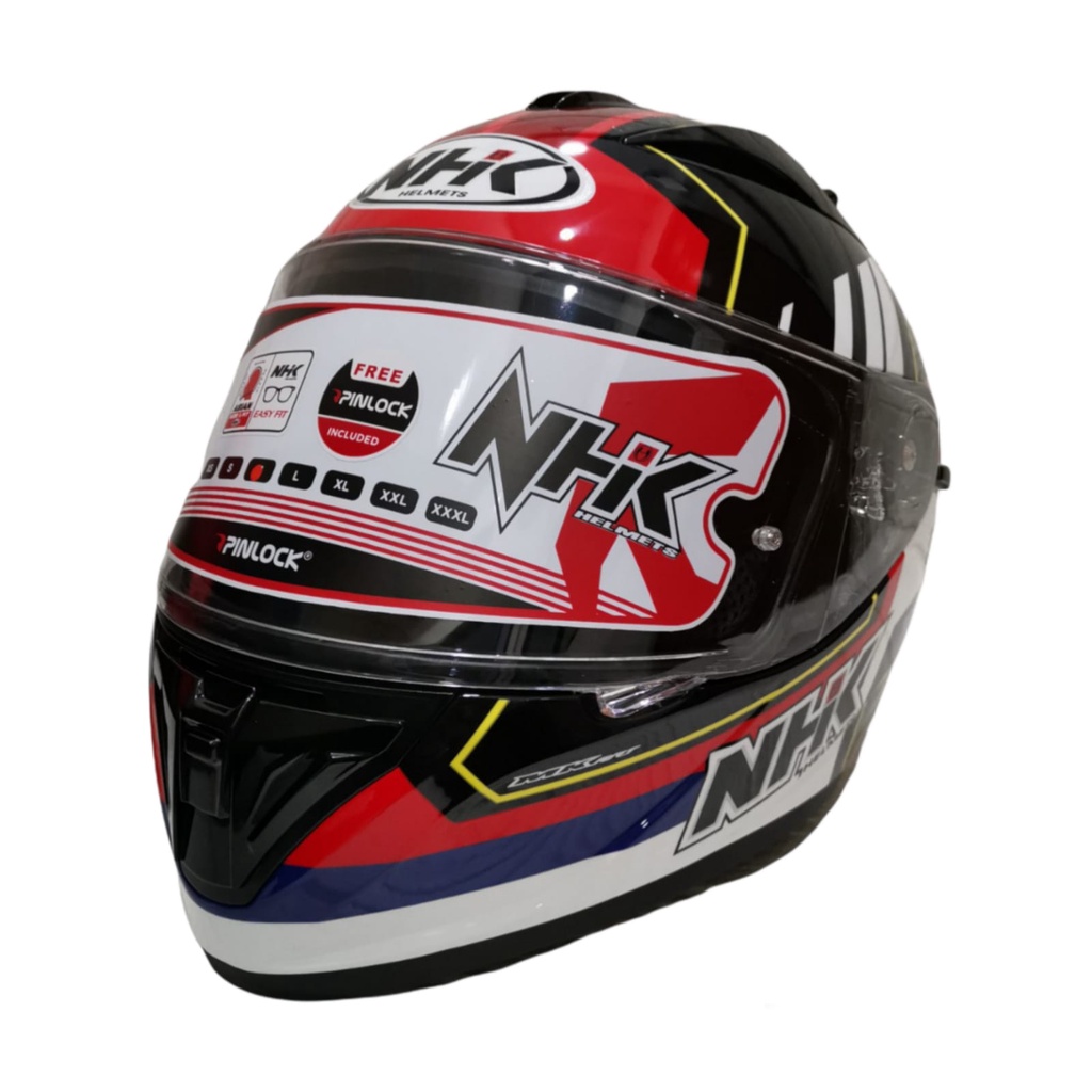 HELM NHK FULL FACE NHK GP PRIME MOTIF MONLAU BLACK RED