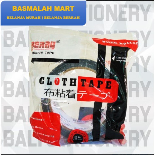 

Lakban Kain Hitam Berry Isolasi Tape Berry 48mmx12m (Ilham Berkah Mart)