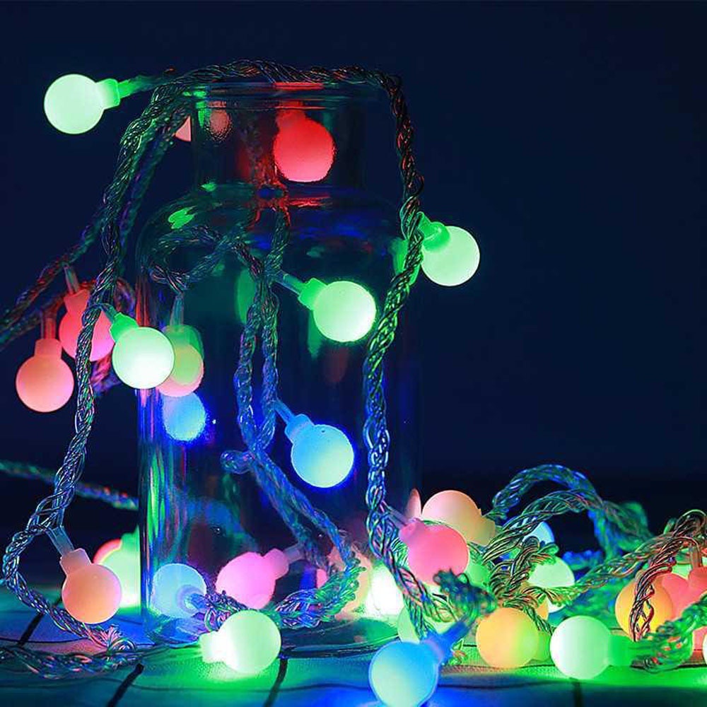 Lampu LED Tumblr Natal / Hias Bulat / Dekorasi Model Bola / Kelereng / Anggur 40LED 6M Lampu Hias MALAM ROMANTIS tenaga baterai Special Light String Ball String Lights USB/Battery Flash Christmas Fairy Garlands Outdoor Waterproof For Holiday Party