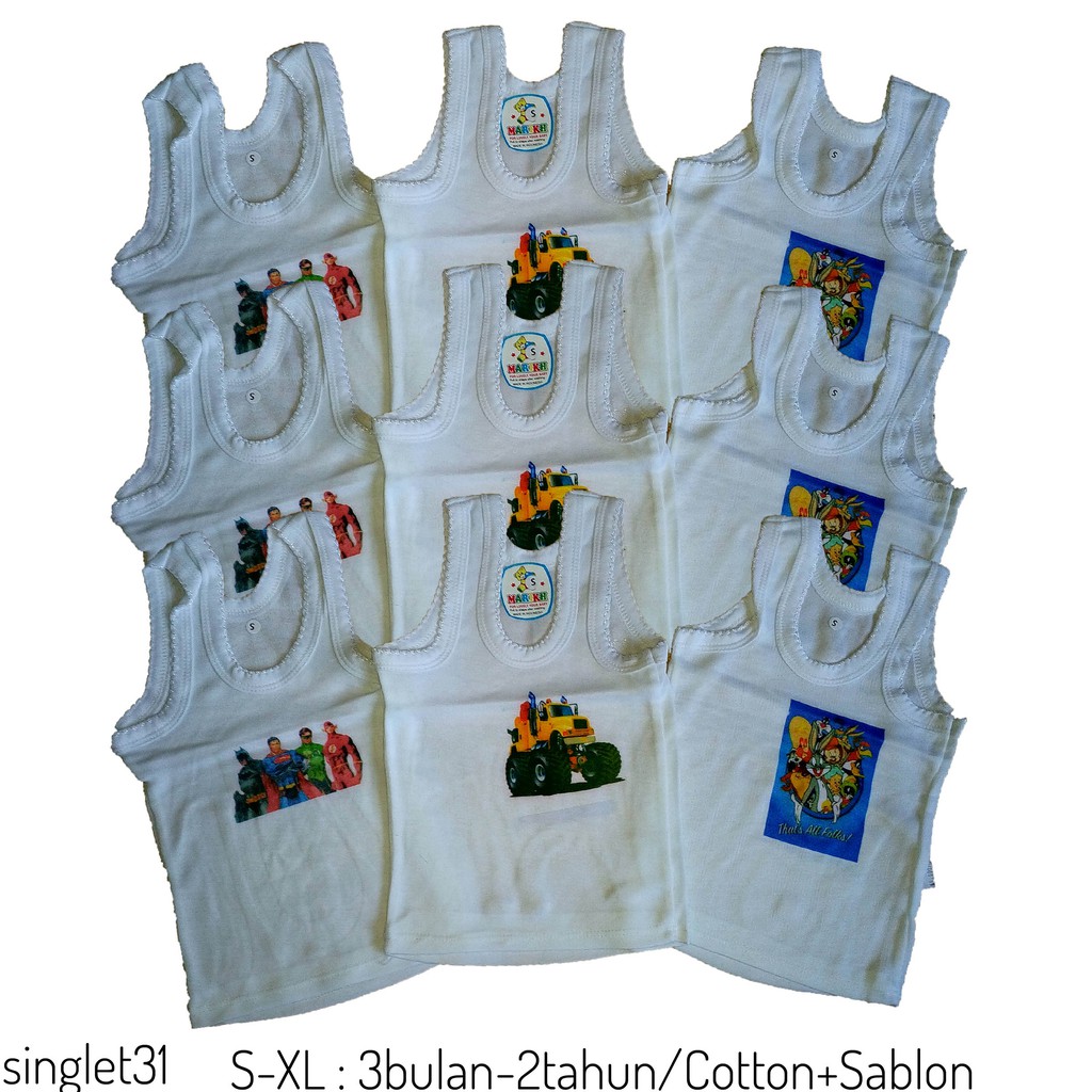 SINGLET ANAK PREMIUM - SINGLET ANAK GROSIR - SINGLET BAYI MURAH - SINGLET ANAK POLOS SINGLET01